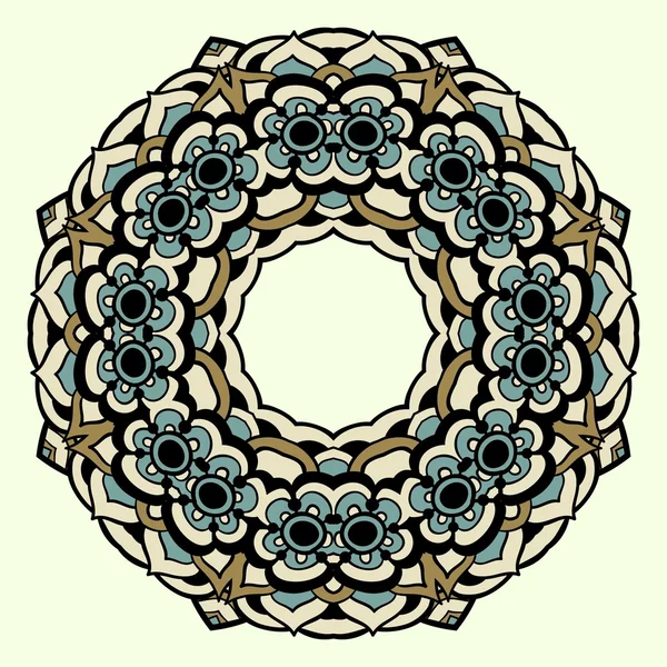Коло орнамент, орнаментальний круглий мереживо — стоковий вектор