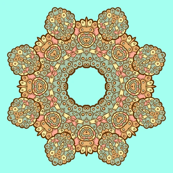 Modèle de dentelle ornementale. Cercle . — Image vectorielle