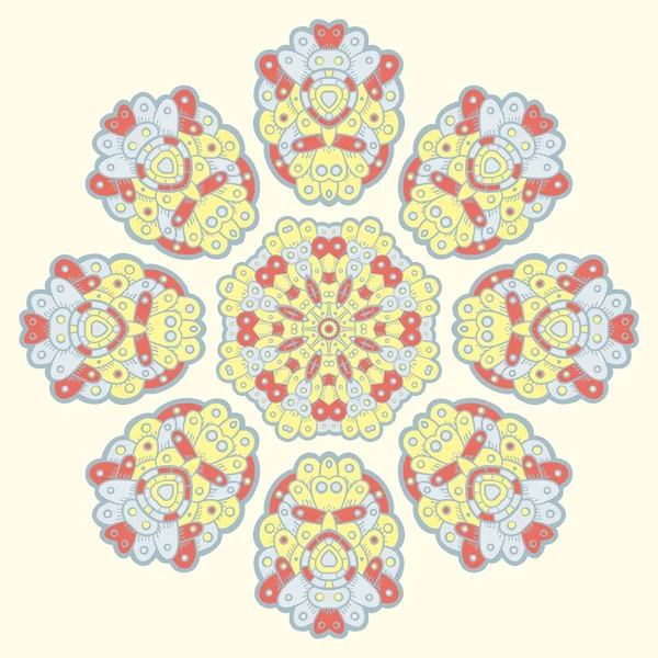 Ornamental lace pattern. Circle. — Stock Vector
