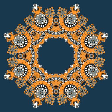 Dekoratif dantel modeli. Daire.