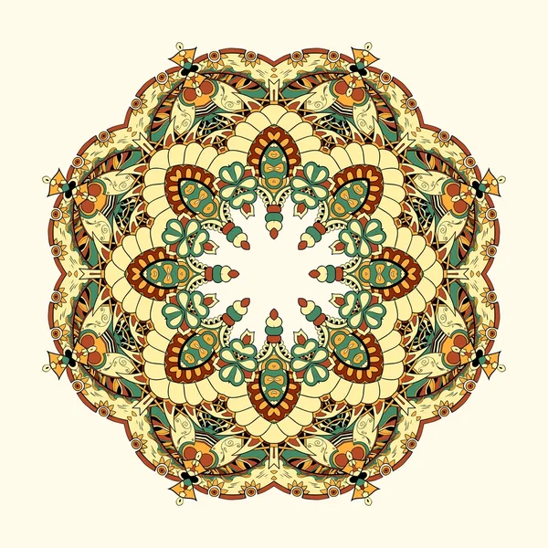 Patrón de encaje ornamental. Círculo . — Vector de stock