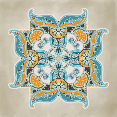 Vintage süs çiçek şablon