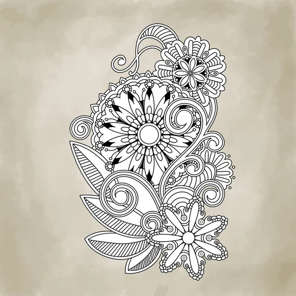 Vector abstrato floral e ornamental item fundo — Vetor de Stock