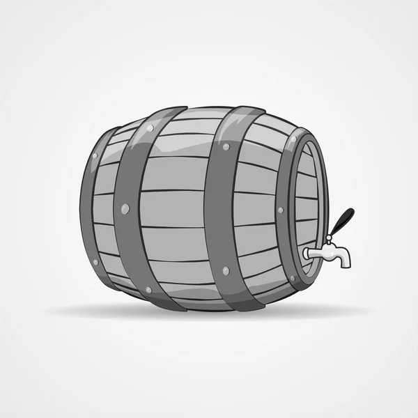 Wooden Barrel Keg Beer Sketch Fresh Foamy Drink Vector Illustration Stock Vector Image by