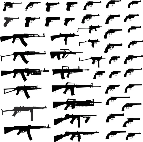 Stor pistol samling — Stock vektor