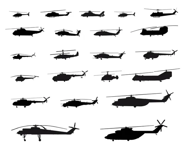 World of helicopters — Stock Vector