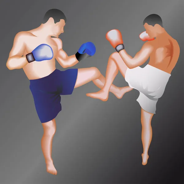 Kickboxers. — Vetor de Stock