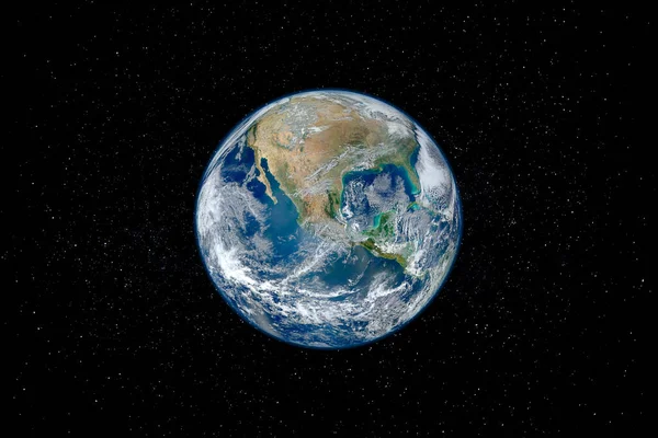 Planet Erde Globus Blick aus dem All. — Stockfoto