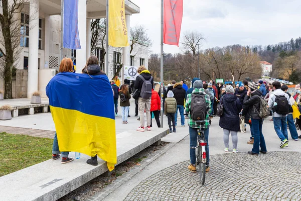 Демонстрації та протести на підтримку України — стокове фото