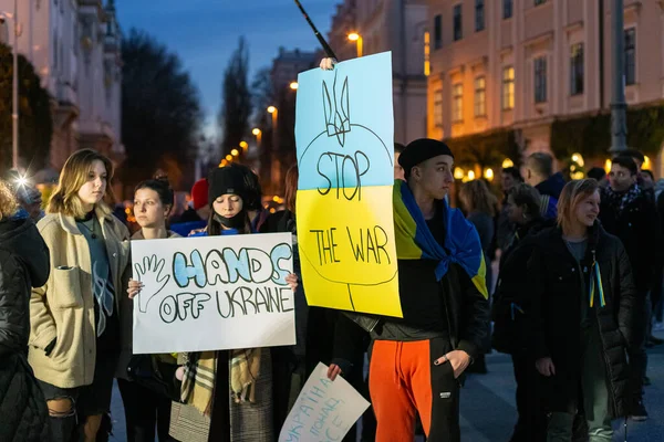 Демонстрації та протести на підтримку України — стокове фото
