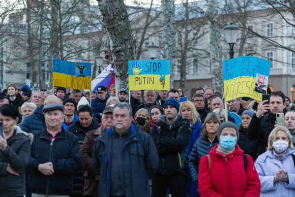 Демонстрації та протести на підтримку України — стокове фото