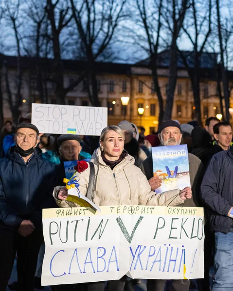 Демонстрації та протести на підтримку України — стокове фото