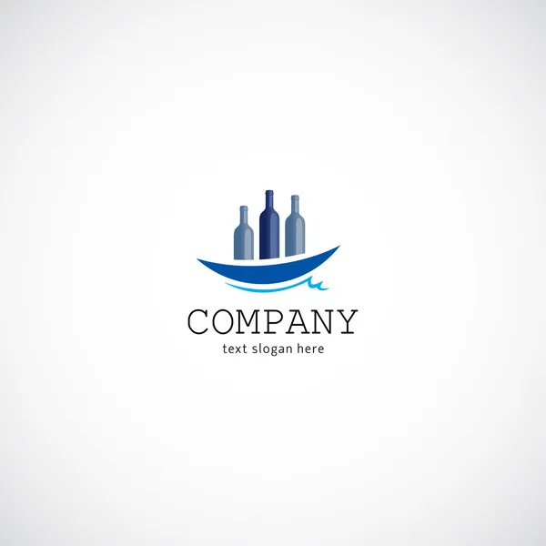 Concepto de vino empresa logo — Vector de stock