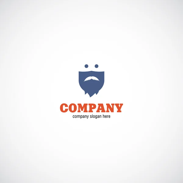 Homme en chapeau ushanka logo de l'entreprise — Image vectorielle