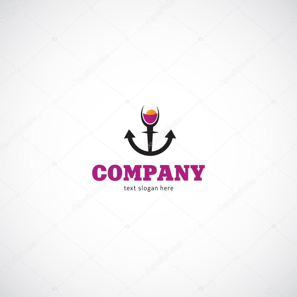 Wine concept business company logo