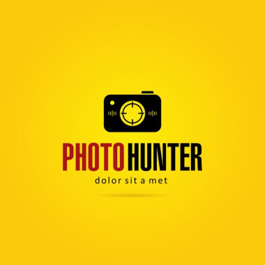 Fotoğraf avcı logo şablonu