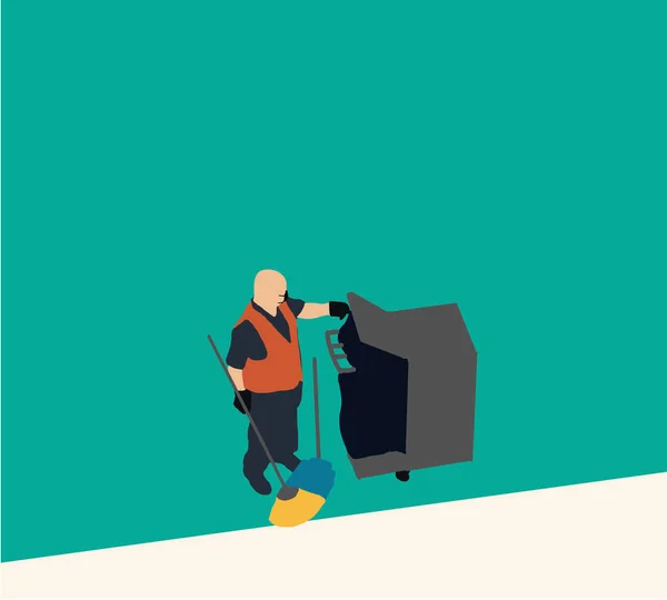 Kolekcja Pojemników Śmieci Zbieracz Odpadów Śmieciami Śmieciami Usługi Sprzątania Ilustracja — Zdjęcie stockowe