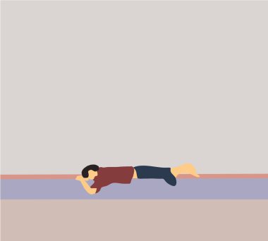 Homeless person is sleeping in the shadow on the street. Homelessness problem illustration vector.