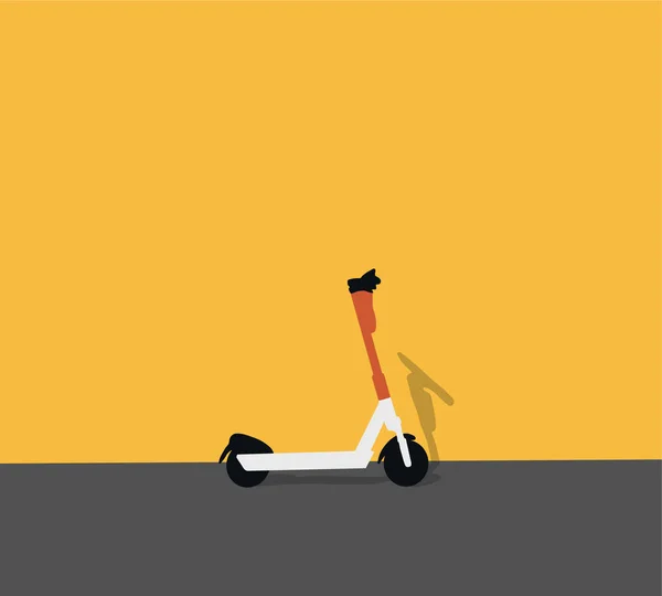 Electric Scooters Standing Sidewalk Concept Mobility City Lifestyle Vector Illustration — Photo