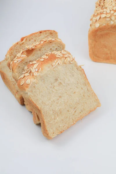 Celý Pšeničný Bílý Chléb Pekárna Domácí Chléb Malá Pekárna Přírodní — Stock fotografie