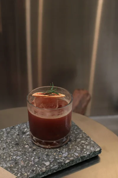 Espresso Mocktail Based Coffee Juice Creative New Exotic Cocktail Drinks — Stok fotoğraf