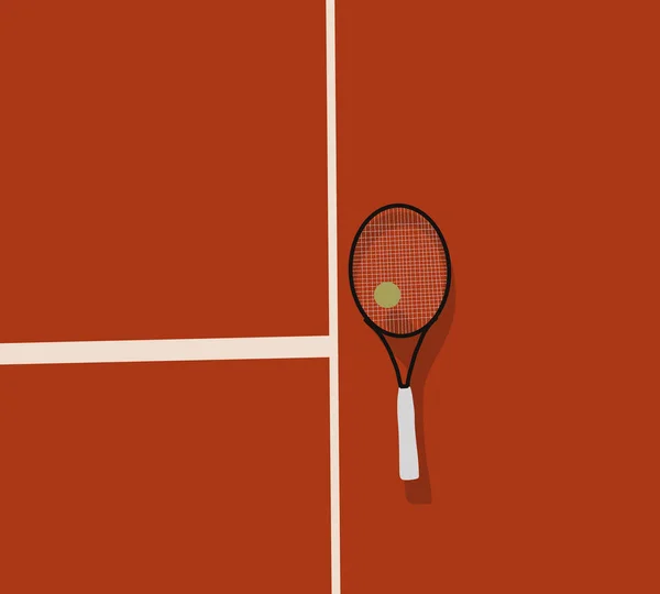 Tennis Racquets Tennis Balls Clay Court Tennis Tournament Championship Background — Stok fotoğraf