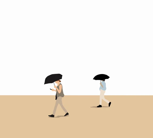 Žena Kráčející Pod Deštníkem Deštivém Počasí Ulici Podzimní Období Podzimu Royalty Free Stock Fotografie
