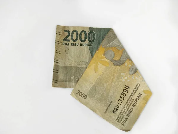 Primer Plano Los Billetes Indonesios Billetes Idr Moneda Indonesia Sobre — Foto de Stock