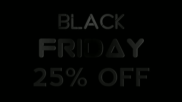 Black Friday Neon Sinal Animação Fluorescente Luz Brilhante Banner Fundo — Vídeo de Stock