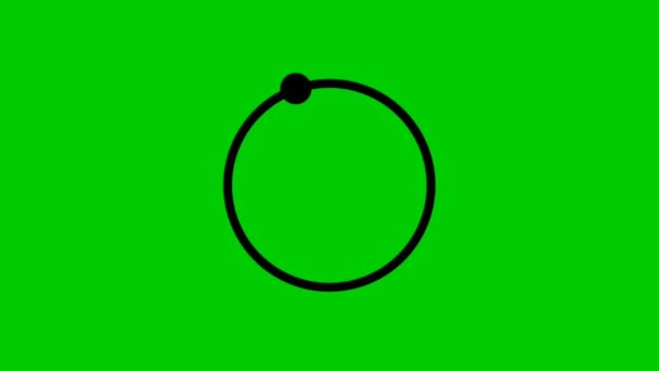 Bunte Rotierende Kreis Cartoon Animation Auf Grünem Bildschirmhintergrund Mit Leer — Stockvideo