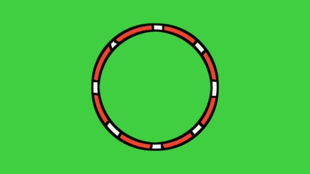 Rotating Circle Border Animation Green Screen Copy Space Blank Chroma — Stock Video