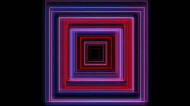 neon ışığı arka plan videosu için kullanılarak siyah arkaplanda 4k animasyonu yeniyor. Modern fütüristik