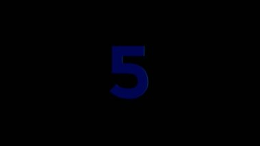 Neon Blue Energy No. 5 Siyah arka plan 44k teknolojisi üzerine animasyon