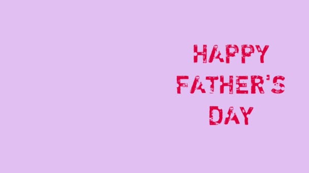 Happy Father Day Animation — Stock video