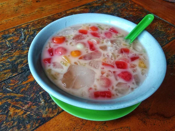 Крупный План Здоровых Индонезийских Традиционных Блюд Суп Свежий Вкусный — стоковое фото