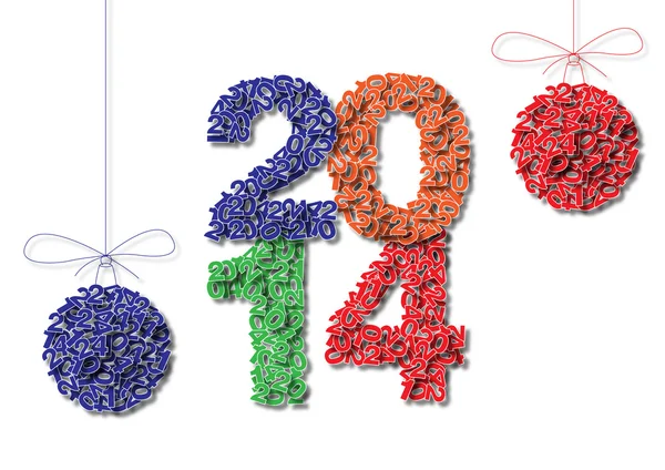 Feliz Año Nuevo 2014 tarjeta vectorial 3 — Archivo Imágenes Vectoriales