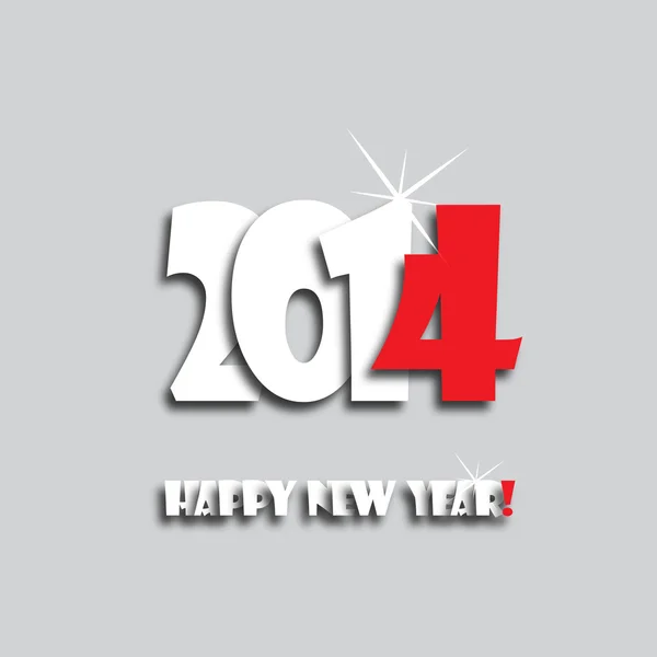 Frohes neues Jahr 2014 Vektorkarte 4 — Stockvektor