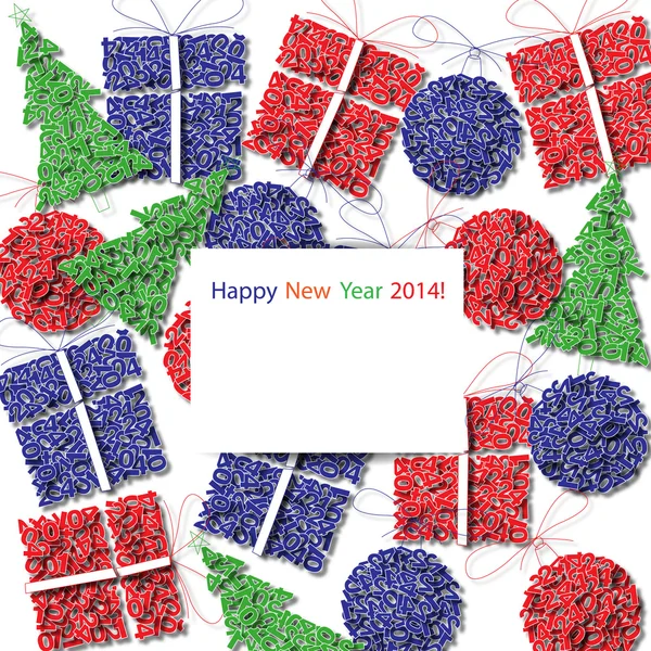Διάνυσμα ευτυχισμένο το νέο έτος 2014 φόντο — Διανυσματικό Αρχείο