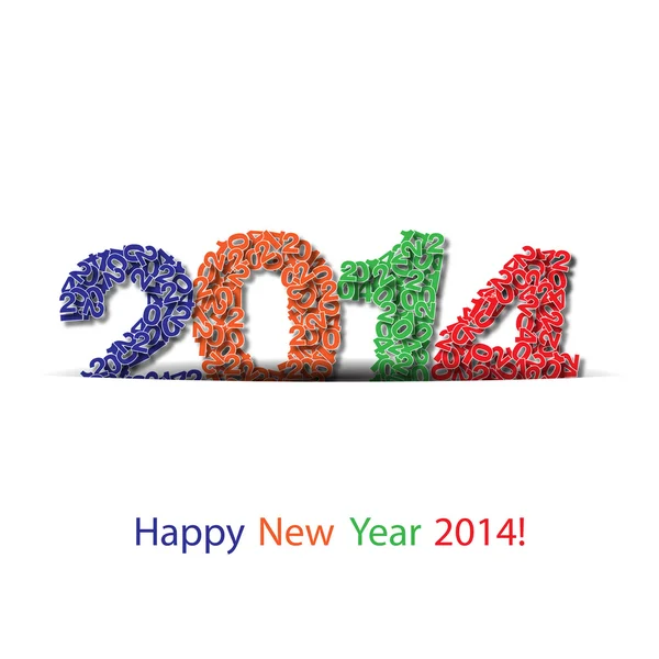 Вектор щасливий новий рік 2014 фон — стоковий вектор