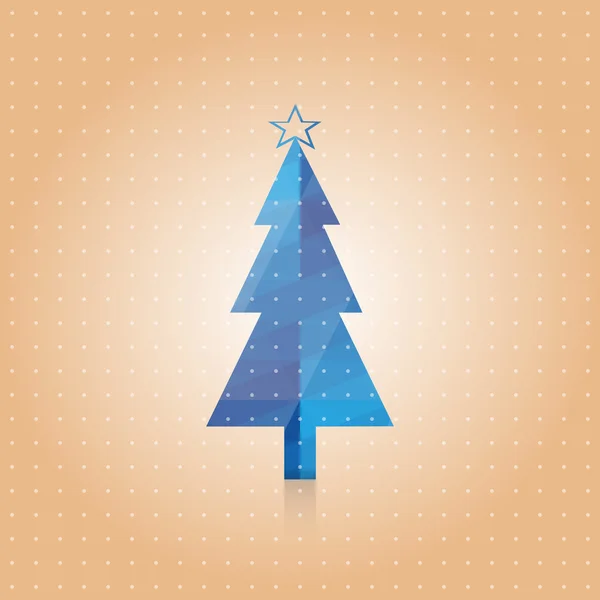 矢量蓝色新年的毛皮树 — 图库矢量图片