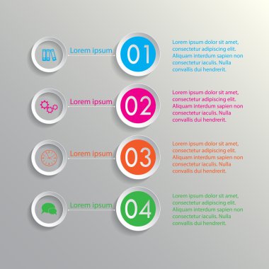 dört renkli halkalar seçenekleri Infographic