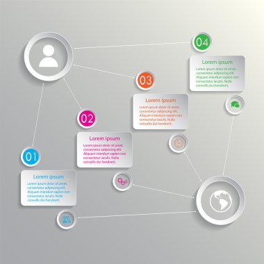 dikdörtgenler Infographic merdivenleri