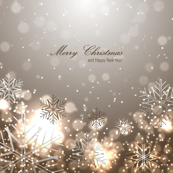 美丽圣诞背景与雪花 — 图库矢量图片
