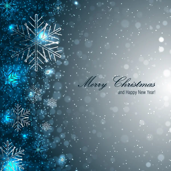 Elegant jul bakgrund med snöflingor — Stock vektor