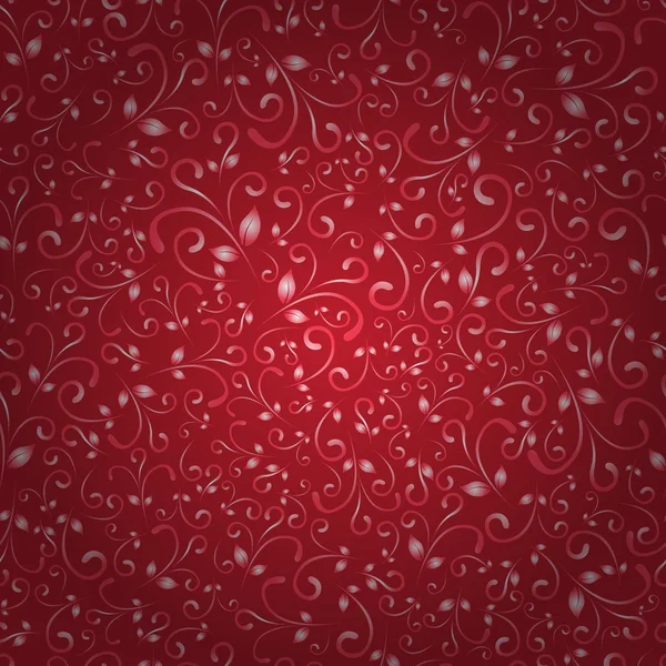 Sömlös röda blommönster — Stock vektor