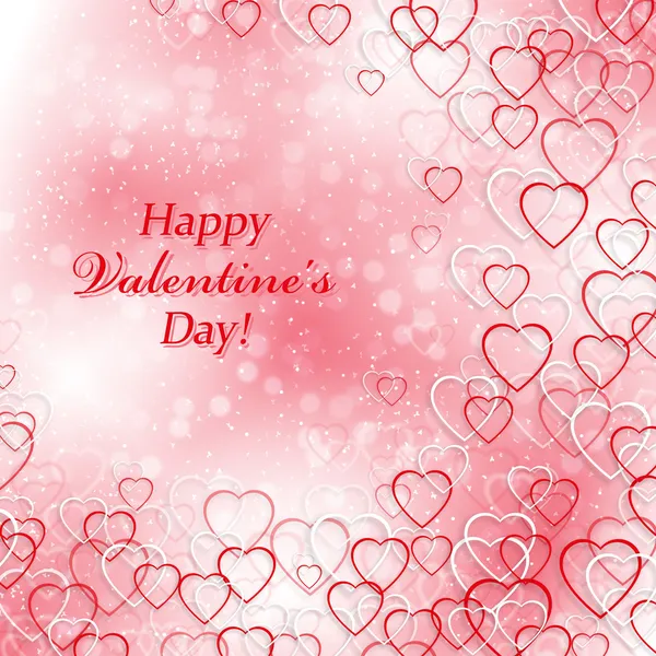 Background for Valentine's Day with hearts — Stock Vector