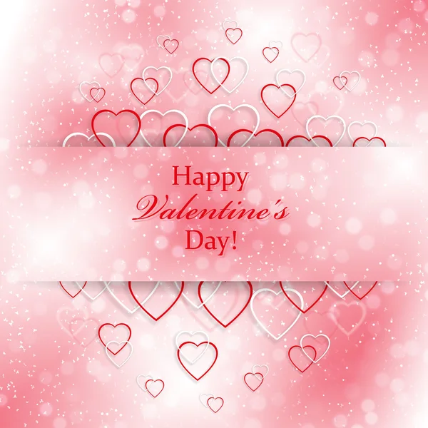 Abstract background for Valentine's Day with hearts — Stock Vector