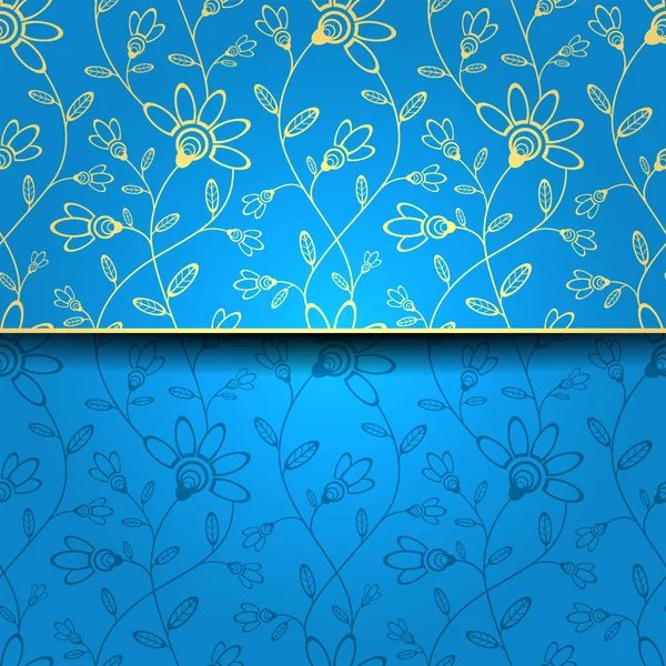抽象的なグリーティング カード、装飾的な花の背景 — ストックベクタ