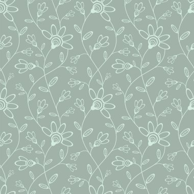 Dekoratif çiçek ile sorunsuz soyut duvar kağıdı