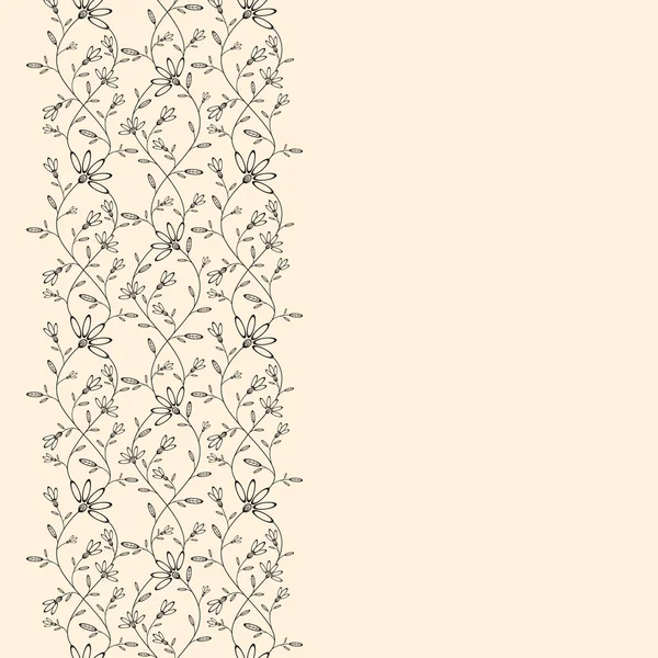 Абстрактная бесшовная лента с цветочным узором — стоковый вектор